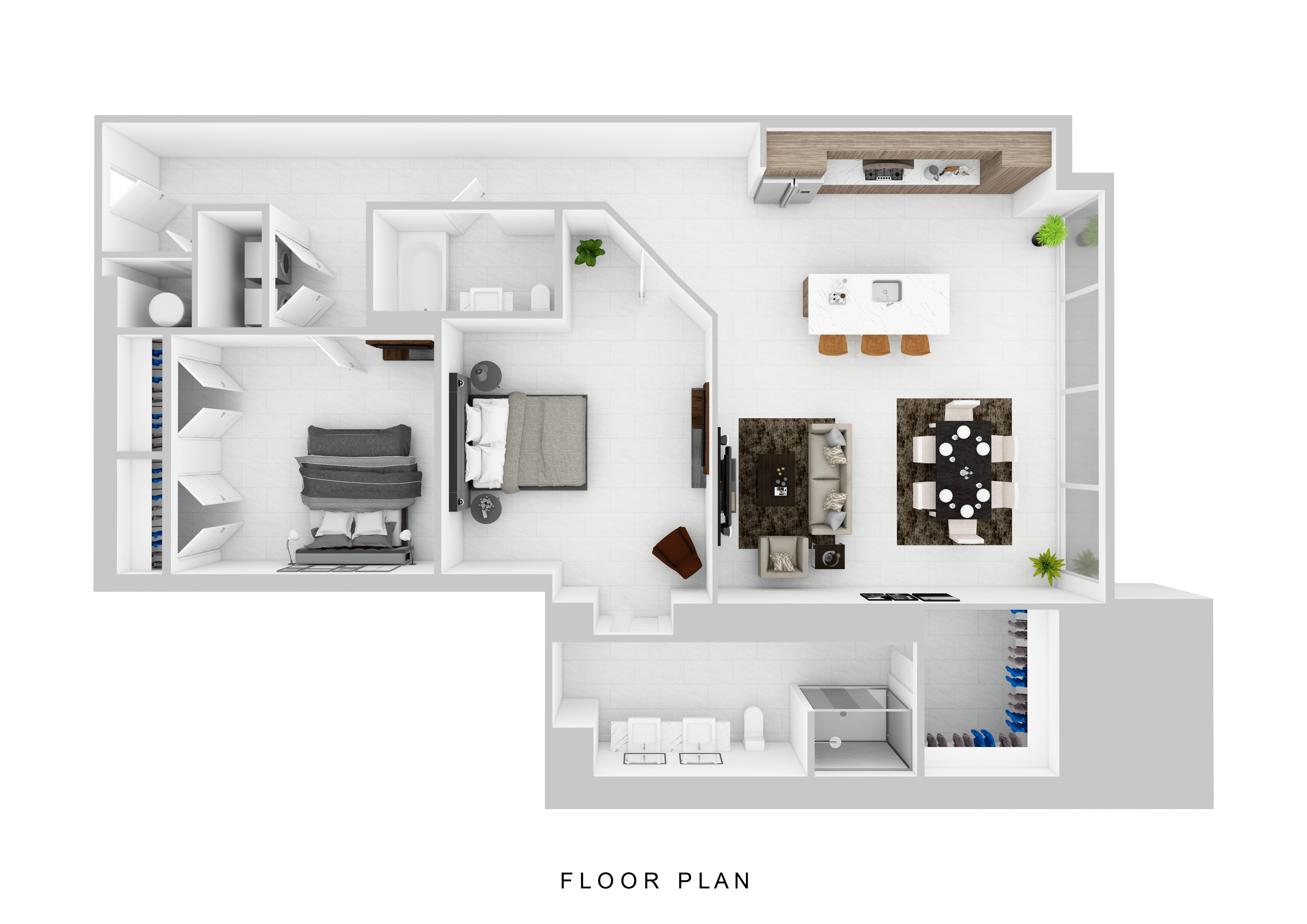 Floor plan layout diagram for B2
