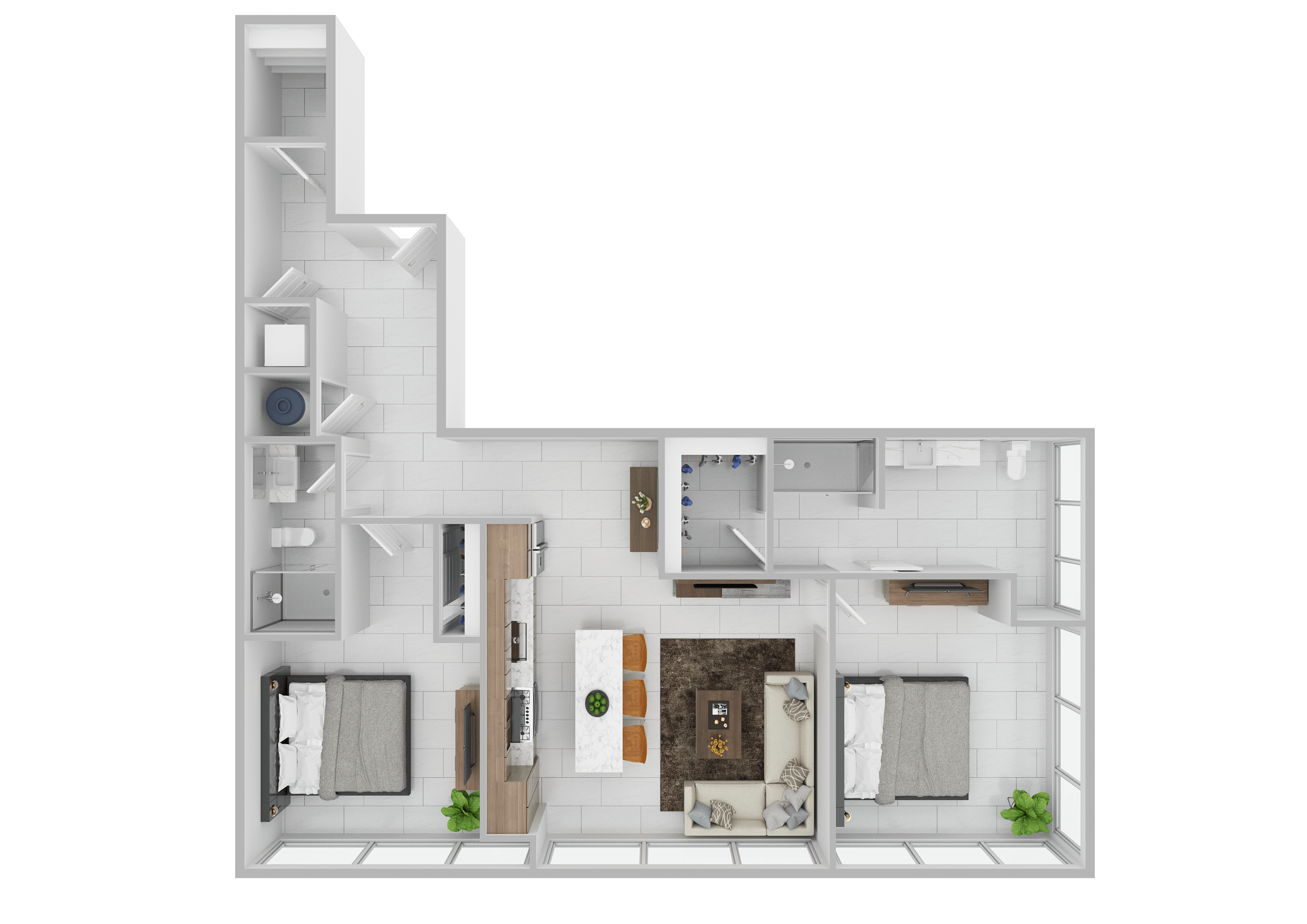 Floor plan layout diagram for B3