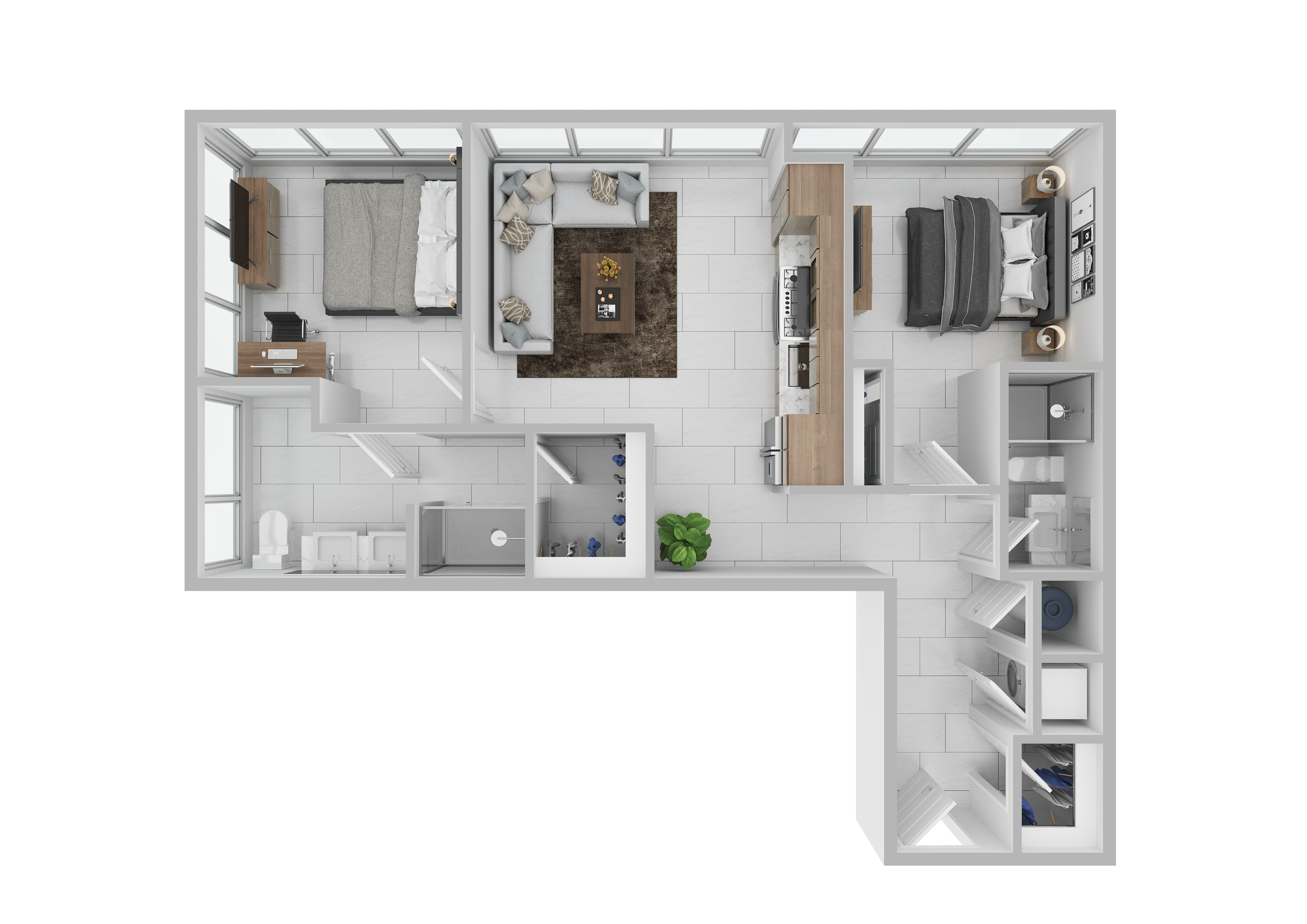 Floor plan layout diagram for B4