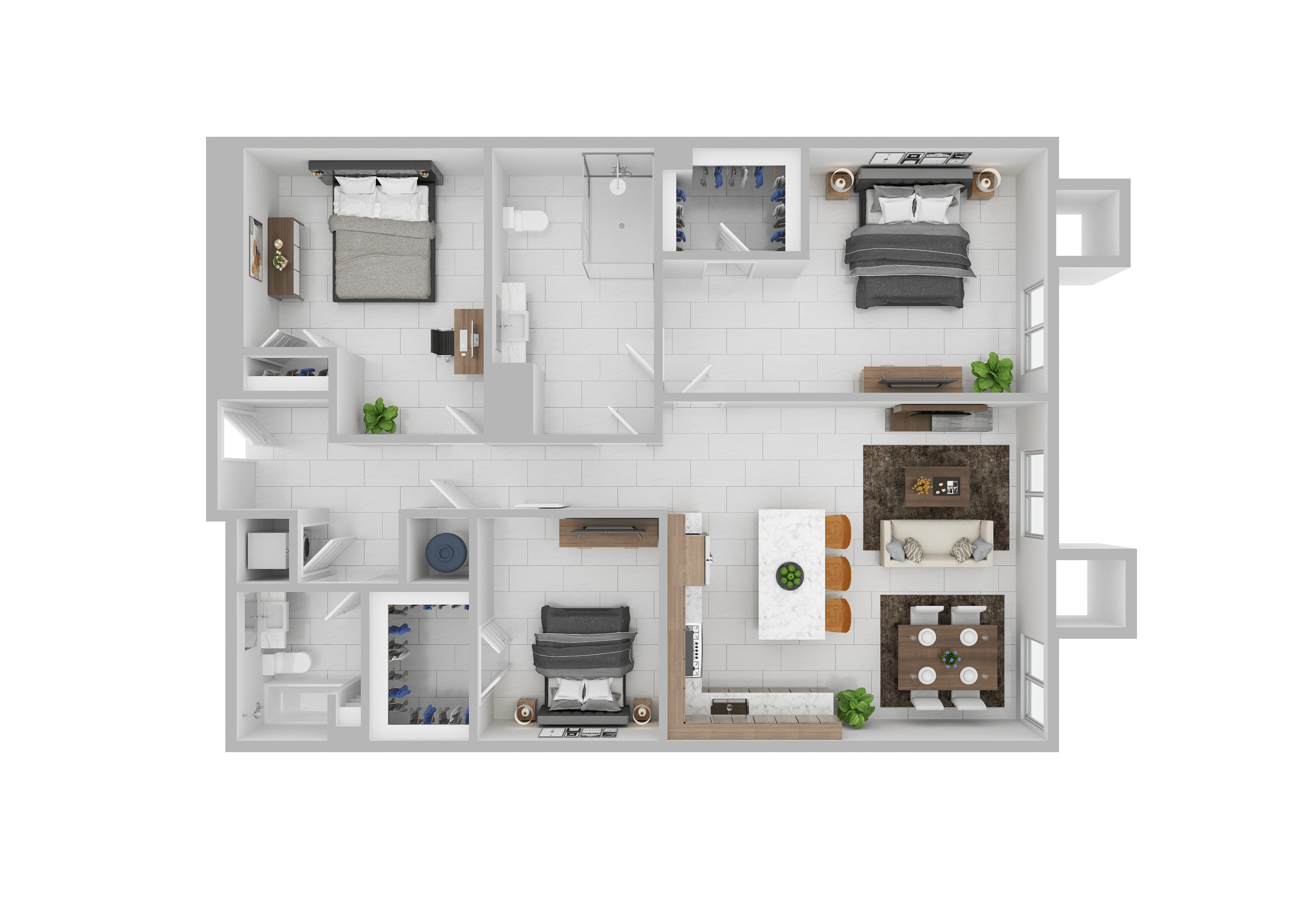 Floor plan layout diagram for C3B
