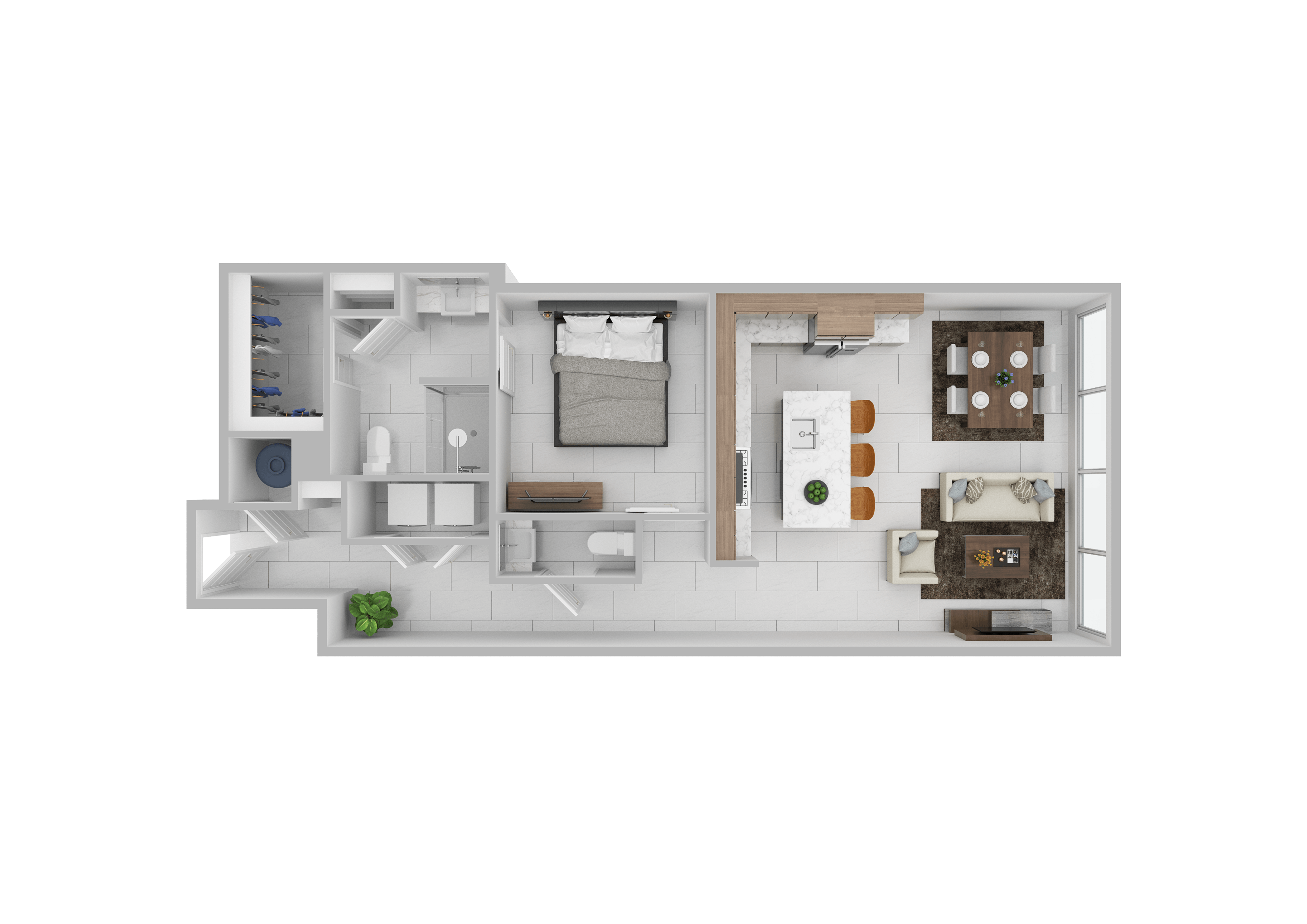 Floor plan layout diagram for D1