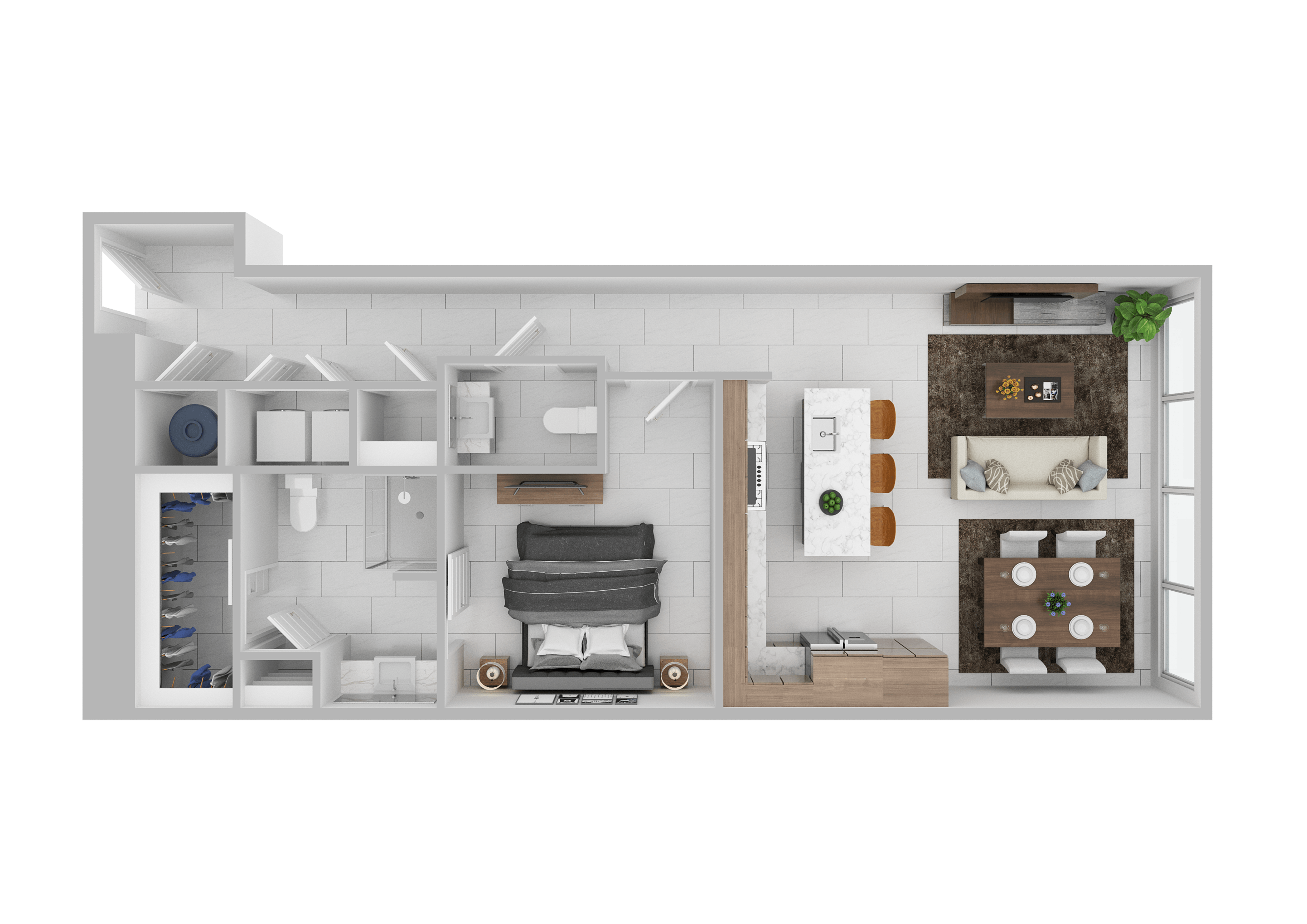 Floor plan layout diagram for D1A