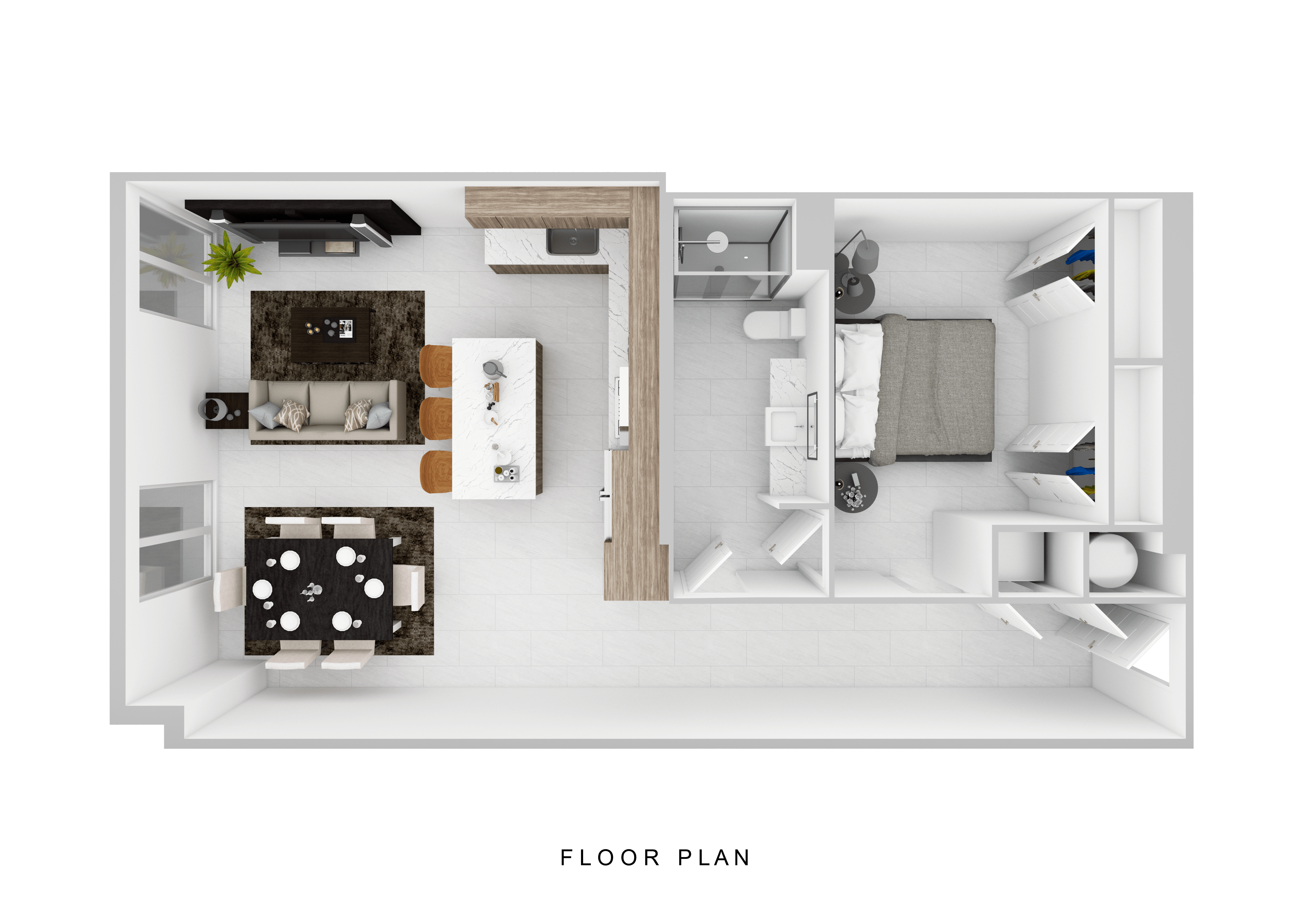 Floor plan layout diagram for A4