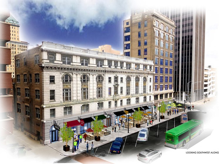 Street view of Dayton Arcade