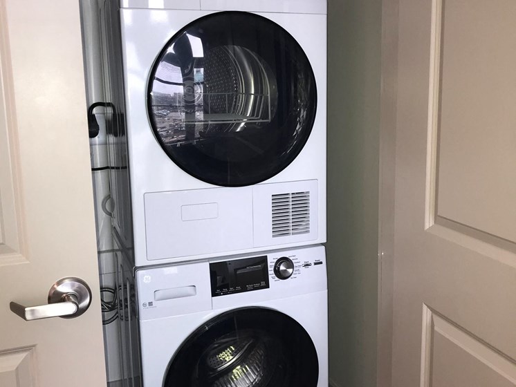 Washer and dryer in apartment-The Arts Lofts at Dayton Arcade, Dayton, OH