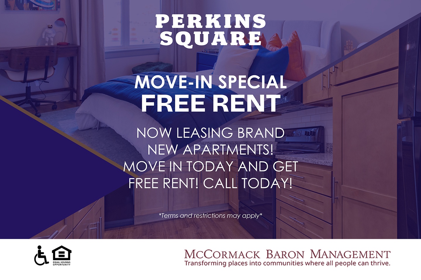 Move-In Special Free Rent - NOW LEASING BRAND NEW APARTMENTS! Move in TODAY and get free rent! CALL TODAY! *Terms and restrictions may apply*