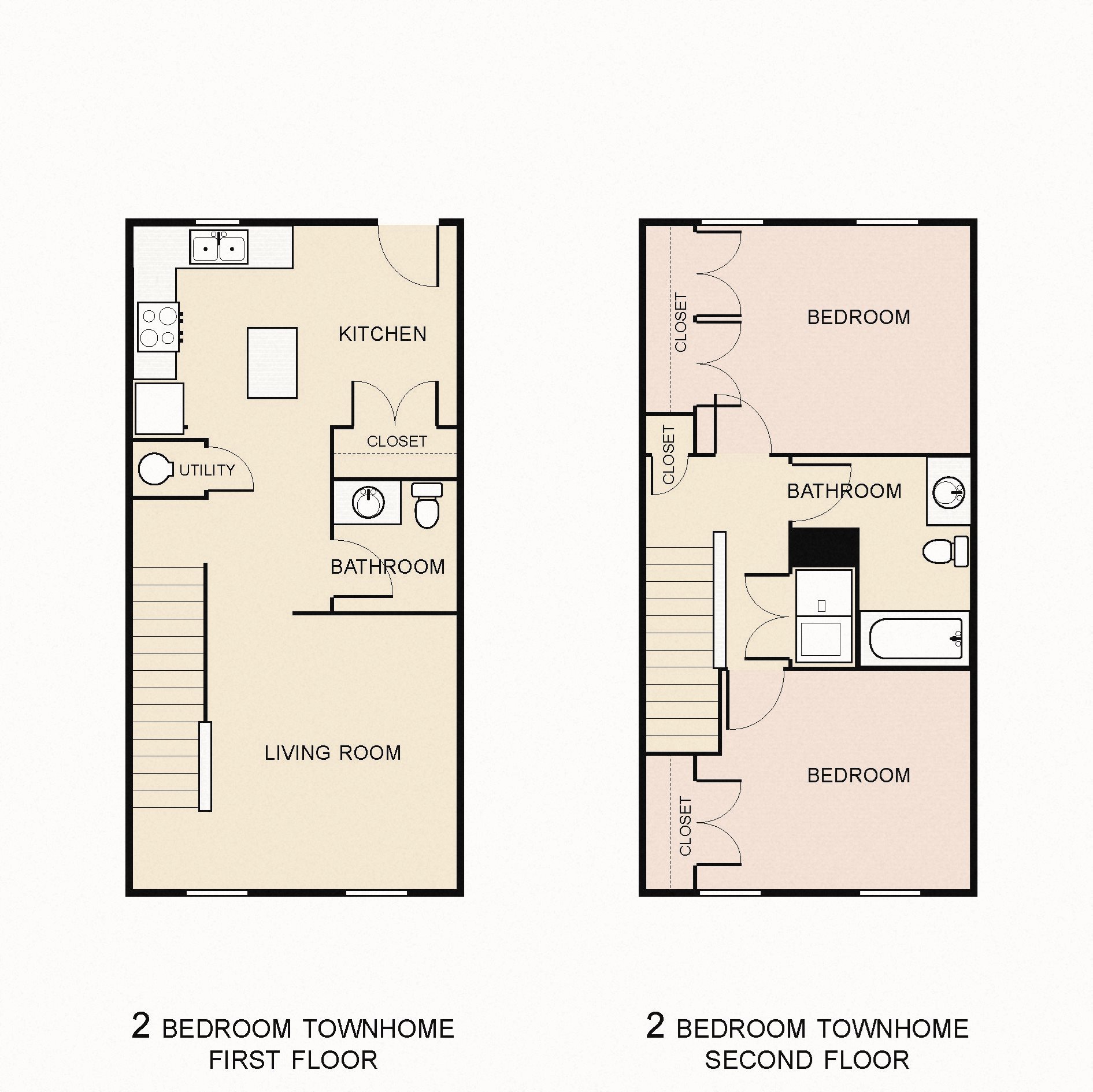 2 Bedroom 2 Bathroom Townhome 2D Floorplan-Villas on the Strand, Galveston, TX 77550 2 Bedroom 2 Bathroom Townhome 2D Floorplan-Villas on the Strand, Galveston, TX 77550