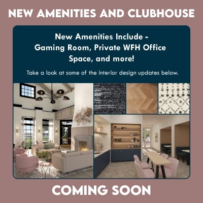 SEVERAL IMAGES OF A NEWLY RENOVATED RESIDENT ACTIVITY CENTER DISPLAYING THE NEW FINISHES AND AMENITIES NOW AVAILABLE TO RESIDENTS