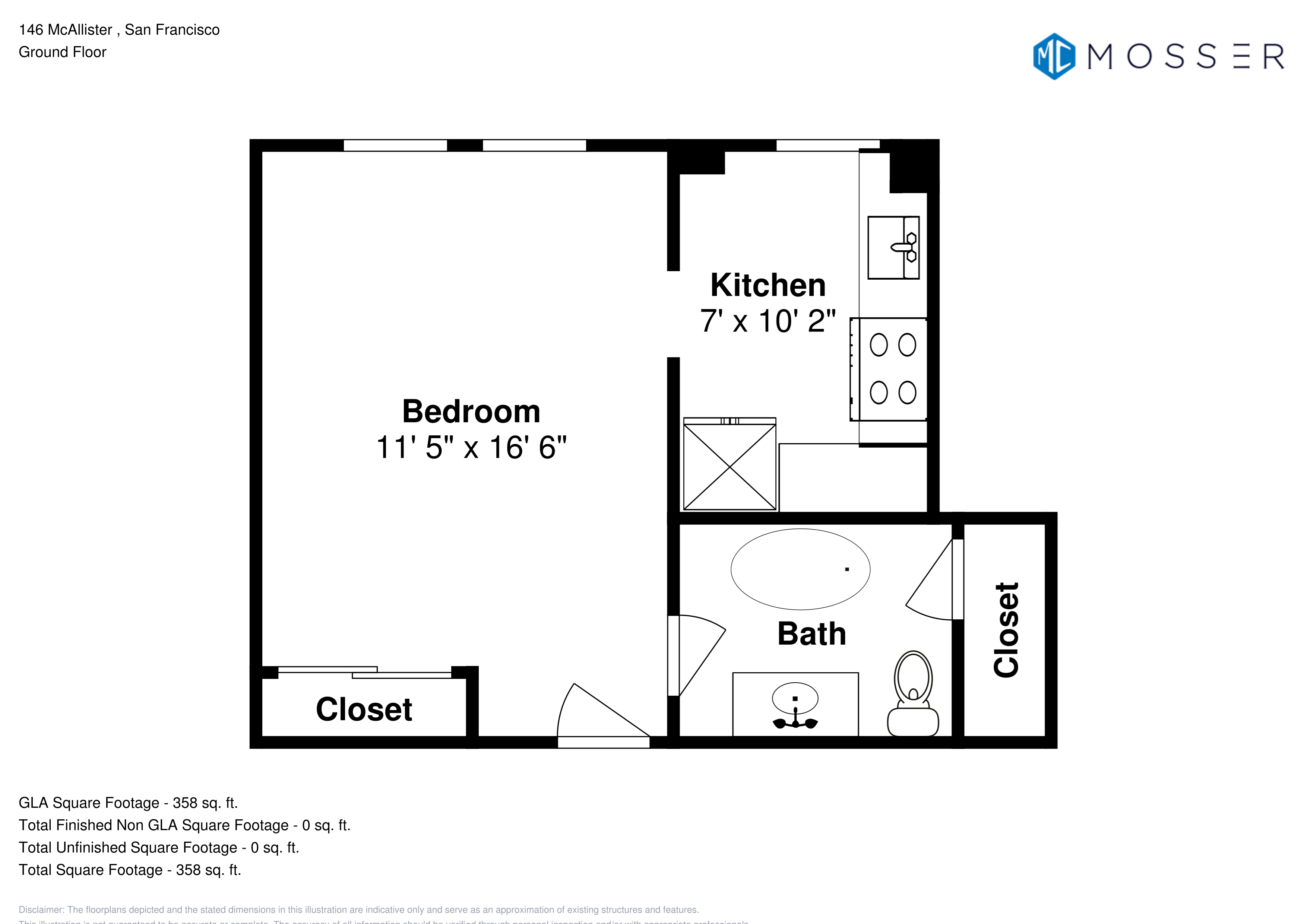 Floor Plans of 146 McAllister St. in San Francisco, CA, image size:3508x2481