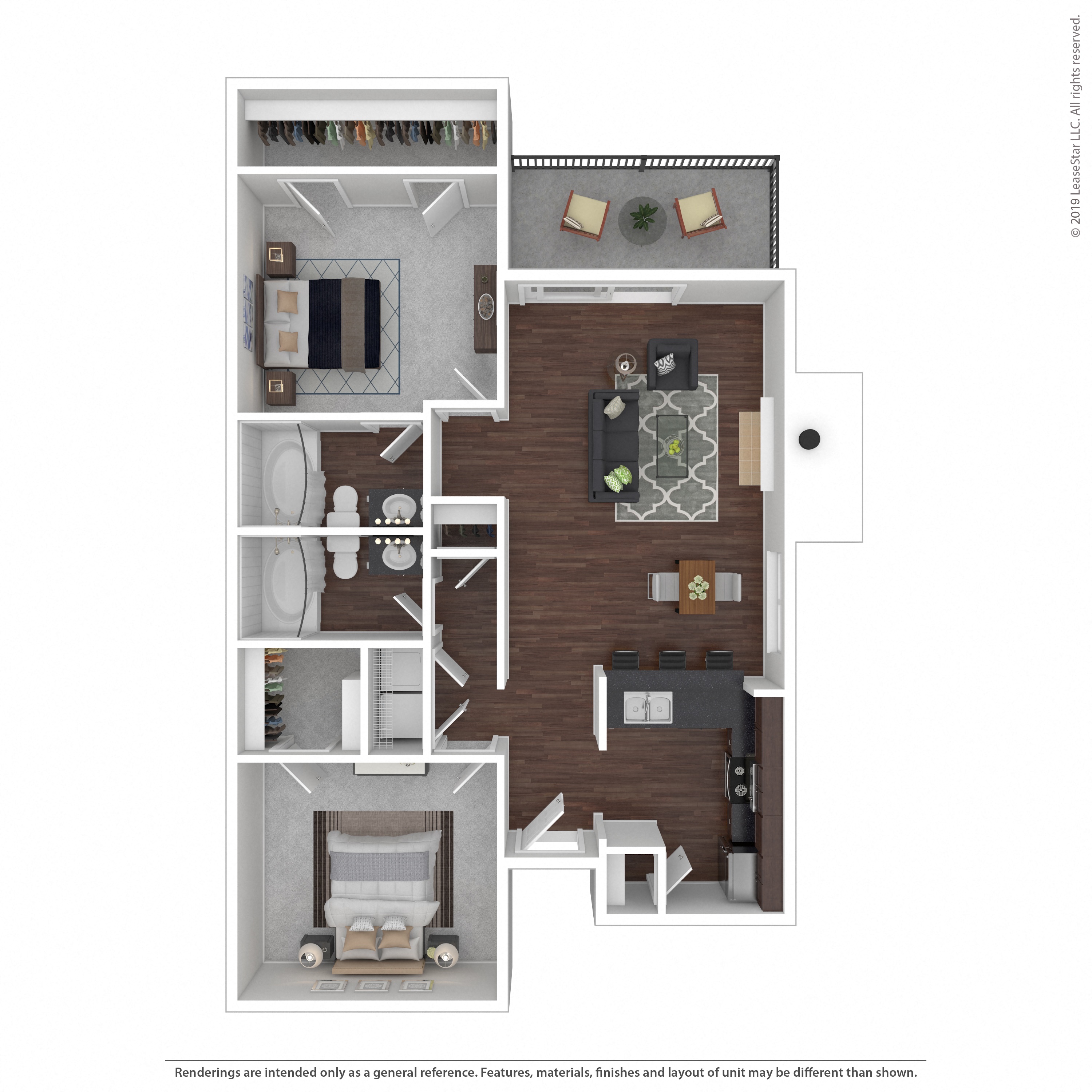 2 bedroom X 2 bathroom