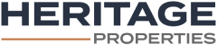 A logo with the words Heritage and Properties.