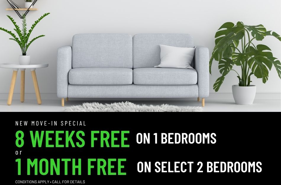 Get 1 Month FREE on select apartments for a limited time! Conditions apply, call for details.