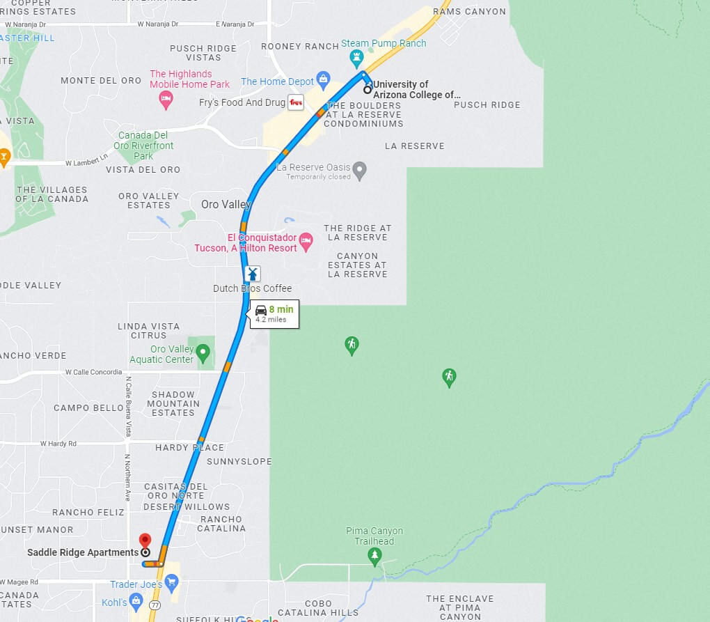 apartments close to the University of Arizona College of Veterinary Medicine