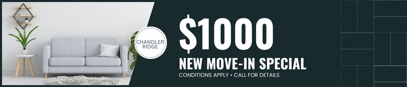 $1000 New move-in special, Restrictions apply, call for details.