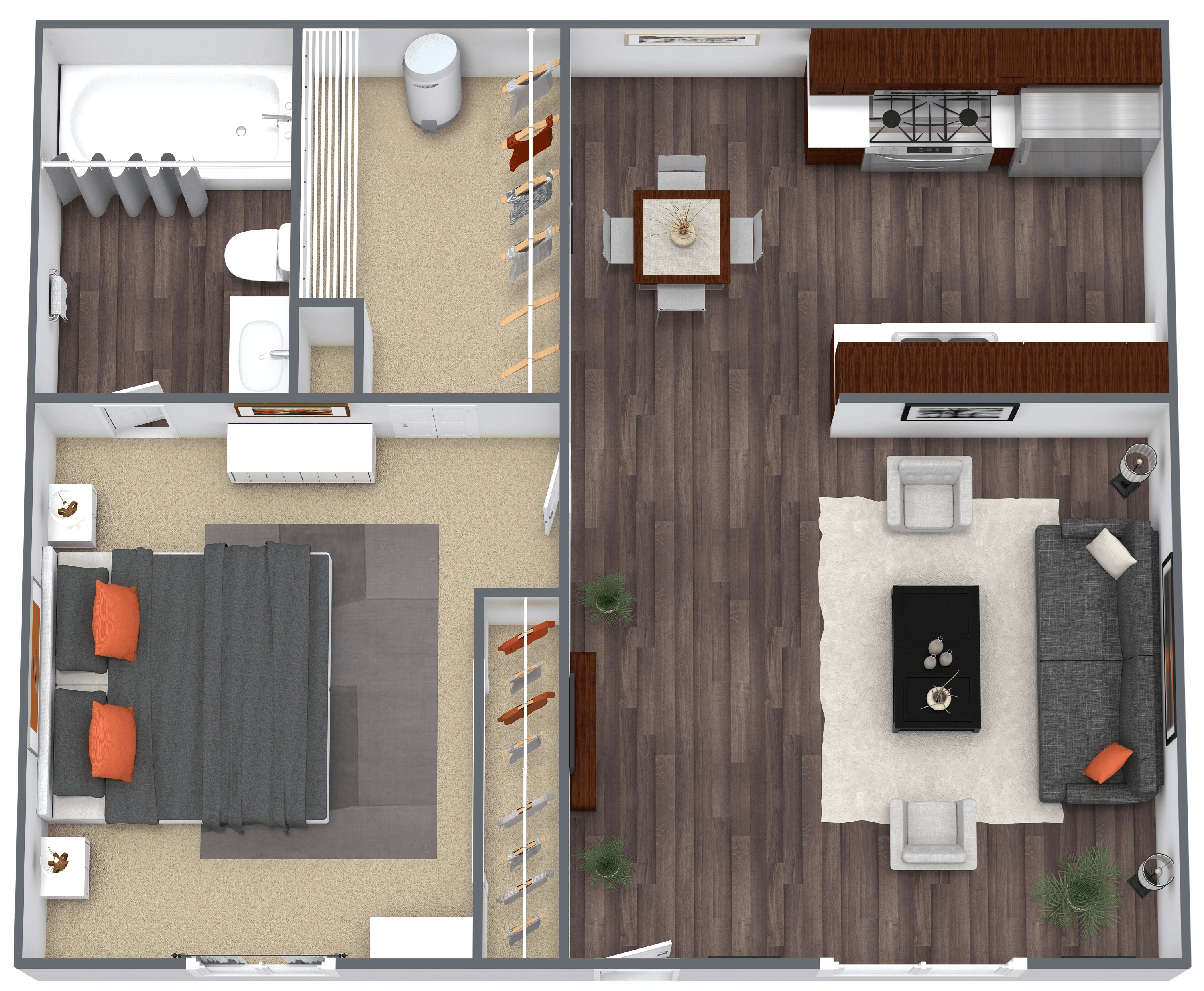 S1: 0 Bed 1 Bath floor plan