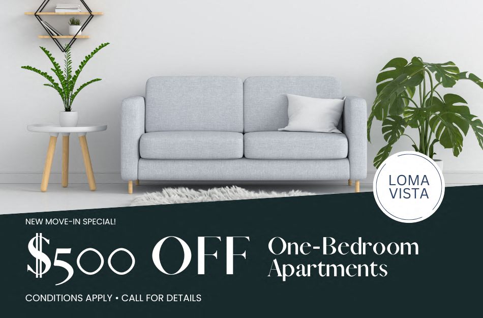$500 off 1 bedroom apartments, restrictions apply, call for details.