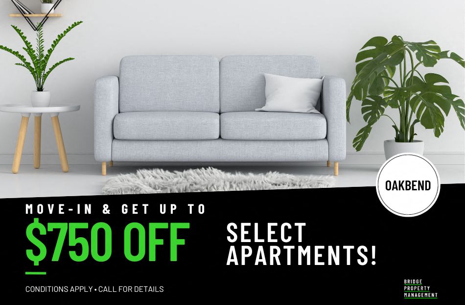 Get up to $1,500 OFF on select apartments! Conditions apply, call for details.