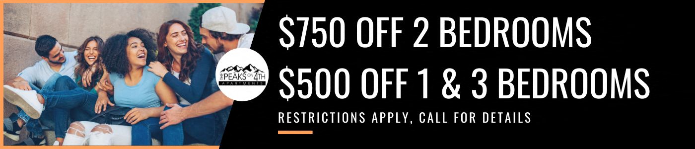 $750 off 2 bedroom apartments and $500 off other floor plans. Restrictions apply, call for details.