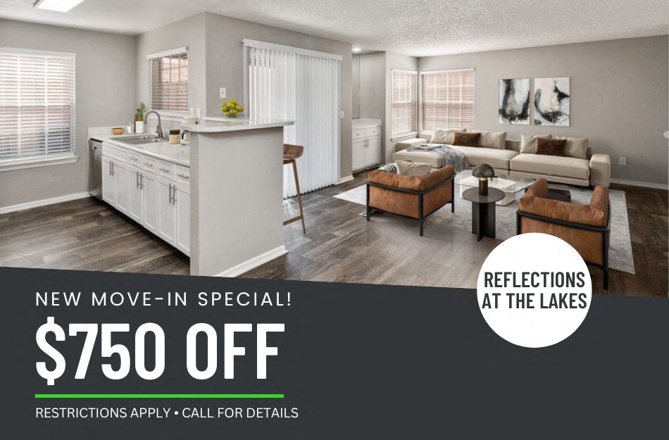 $750 off, new move-in special. Restrictions apply, call for details!