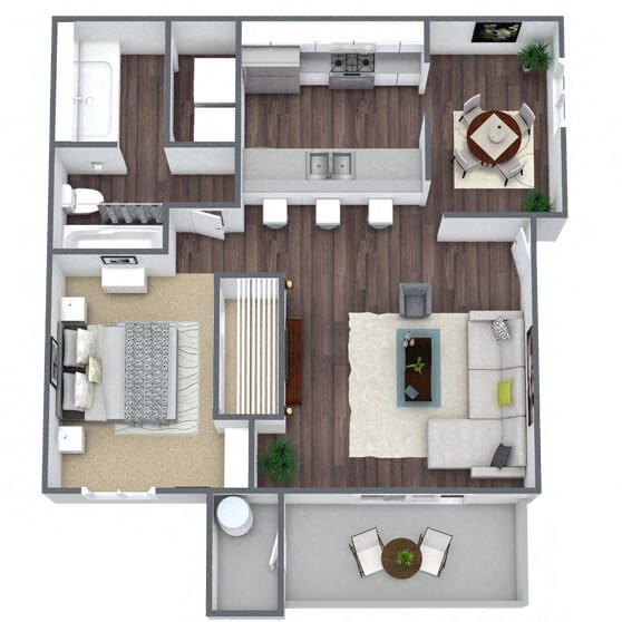S1: 0 Bed 1 Bath floor plan