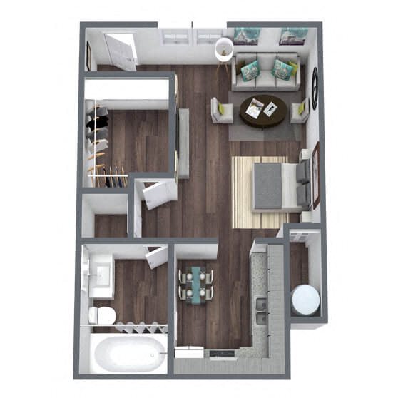 S1: 0 Bed 1 Bath floor plan