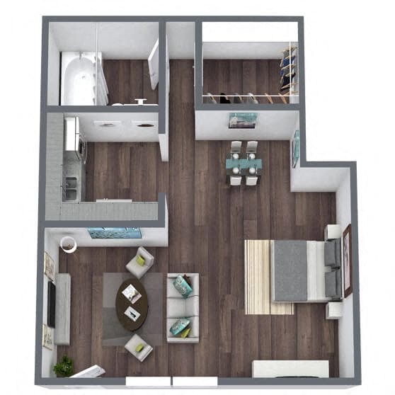 S3: 0 Bed 1 Bath floor plan