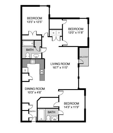 Floor Plans of Villas at Cordova in Cordova, TN