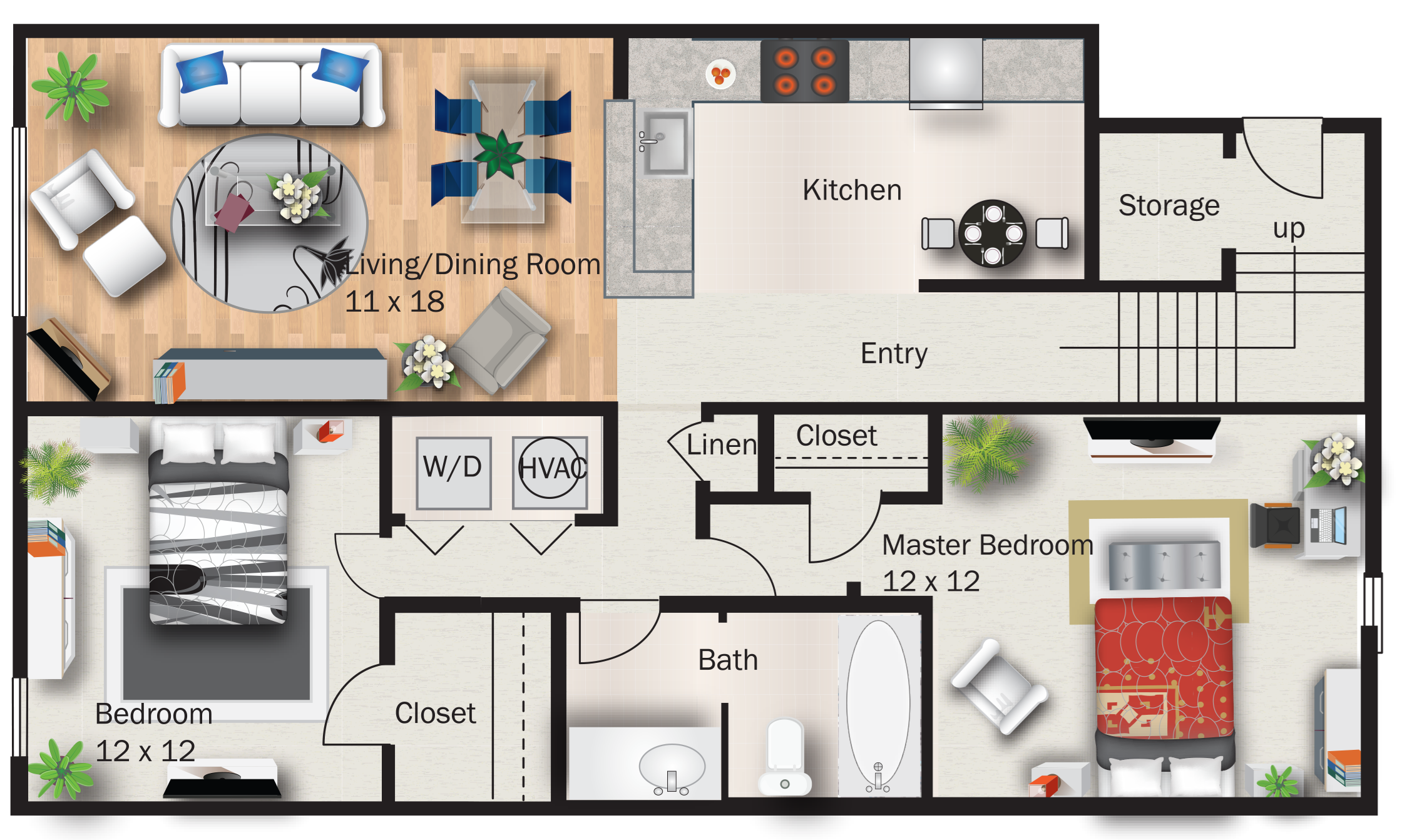 Floor Plans of Hanover Crossing in Mechanicsville, VA