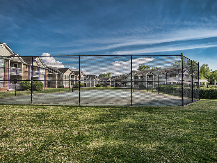Our community's outdoor tennis court