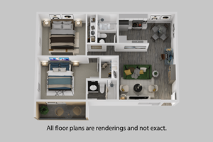 A floor plan of a house with a kitchen, living room, and bathroom.