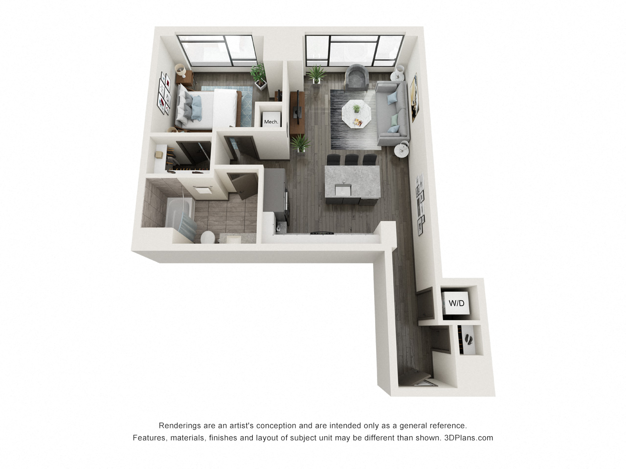 Floor plan layout diagram for A3