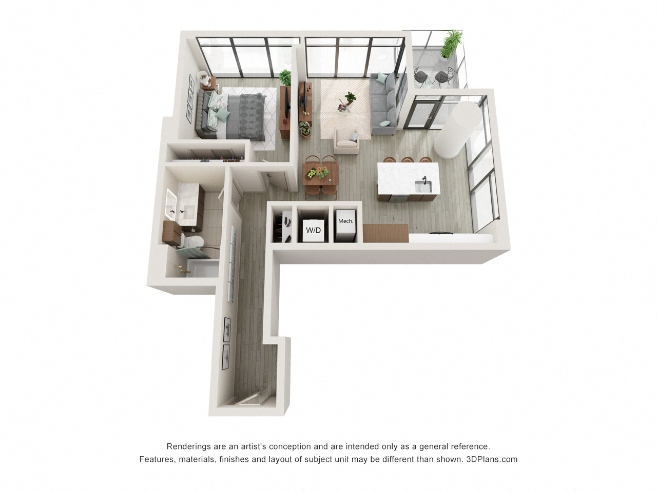 Floor plan layout diagram for A6