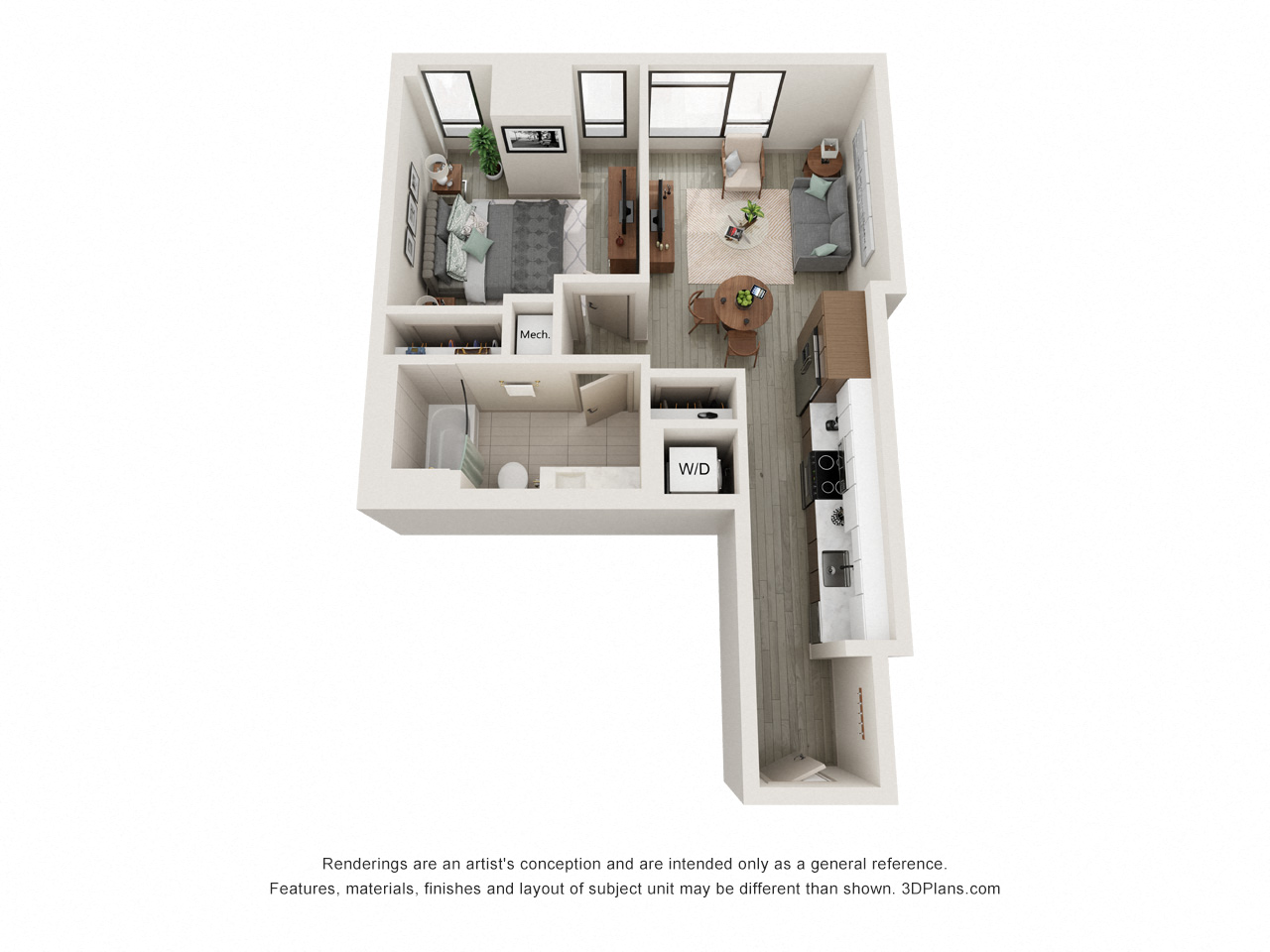 Floor plan layout diagram for A1