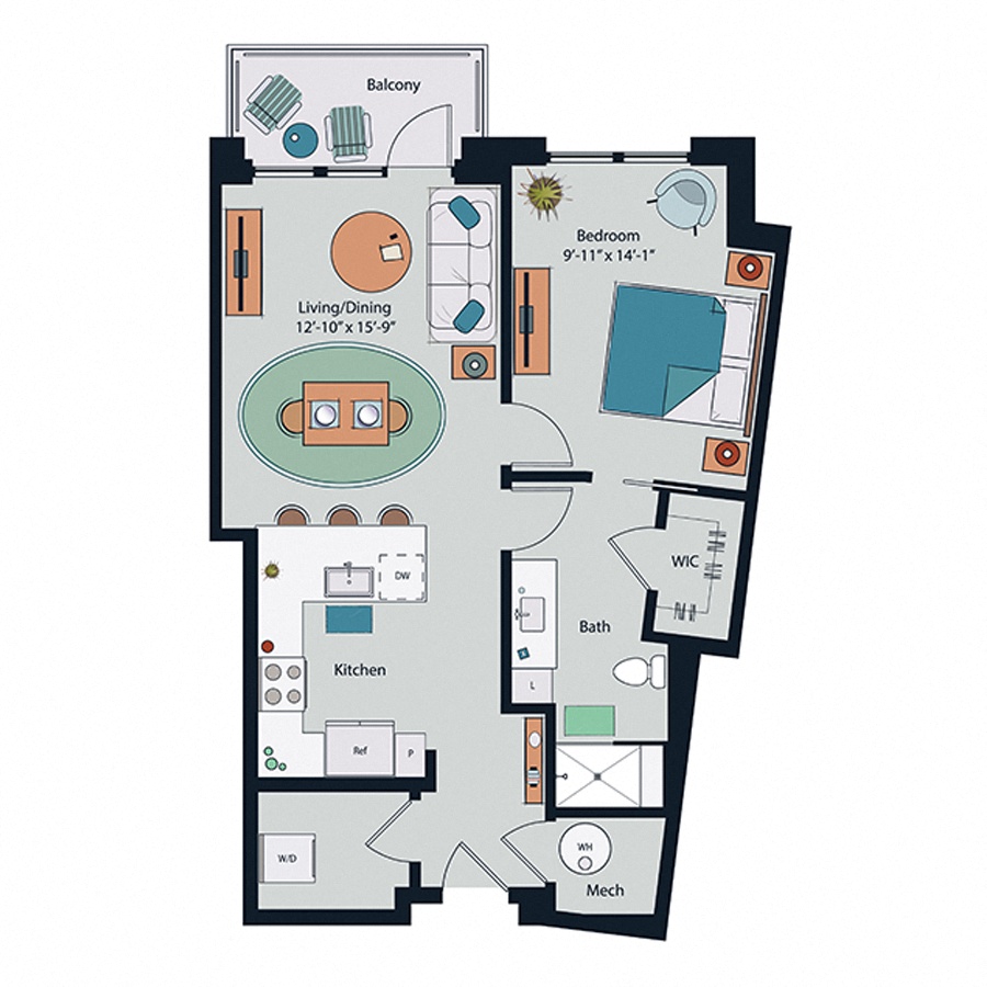 Floor plan layout diagram for A10