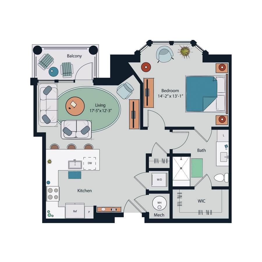 Floor plan layout diagram for A12