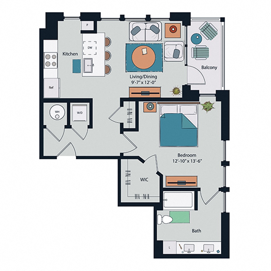 Floor plan layout diagram for A4a