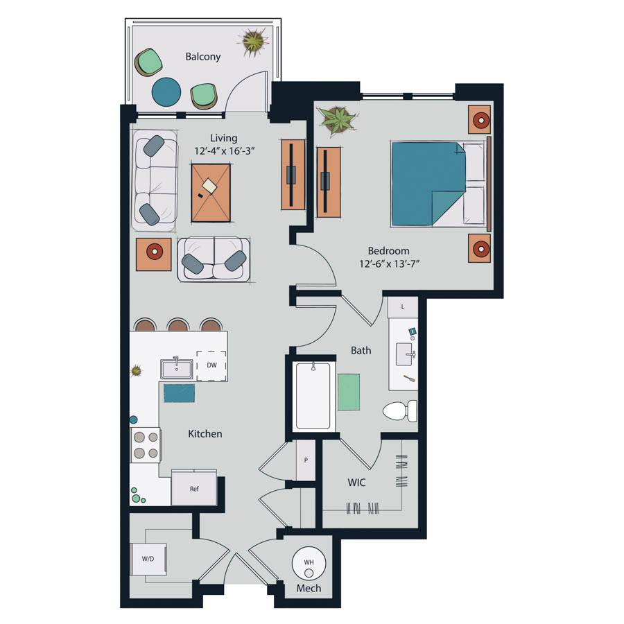 Floor plan layout diagram for A8
