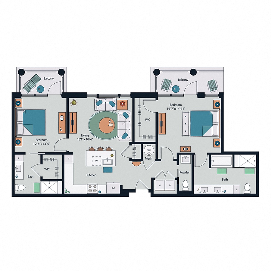 Floor plan layout diagram for B1