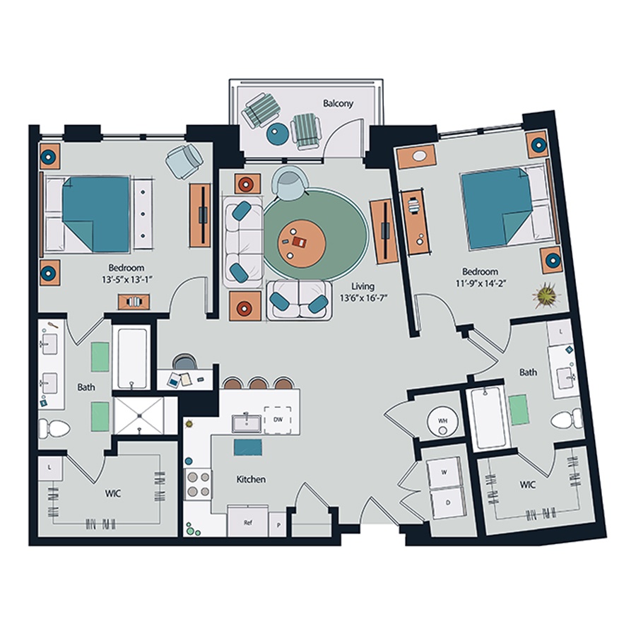 Floor plan layout diagram for B4