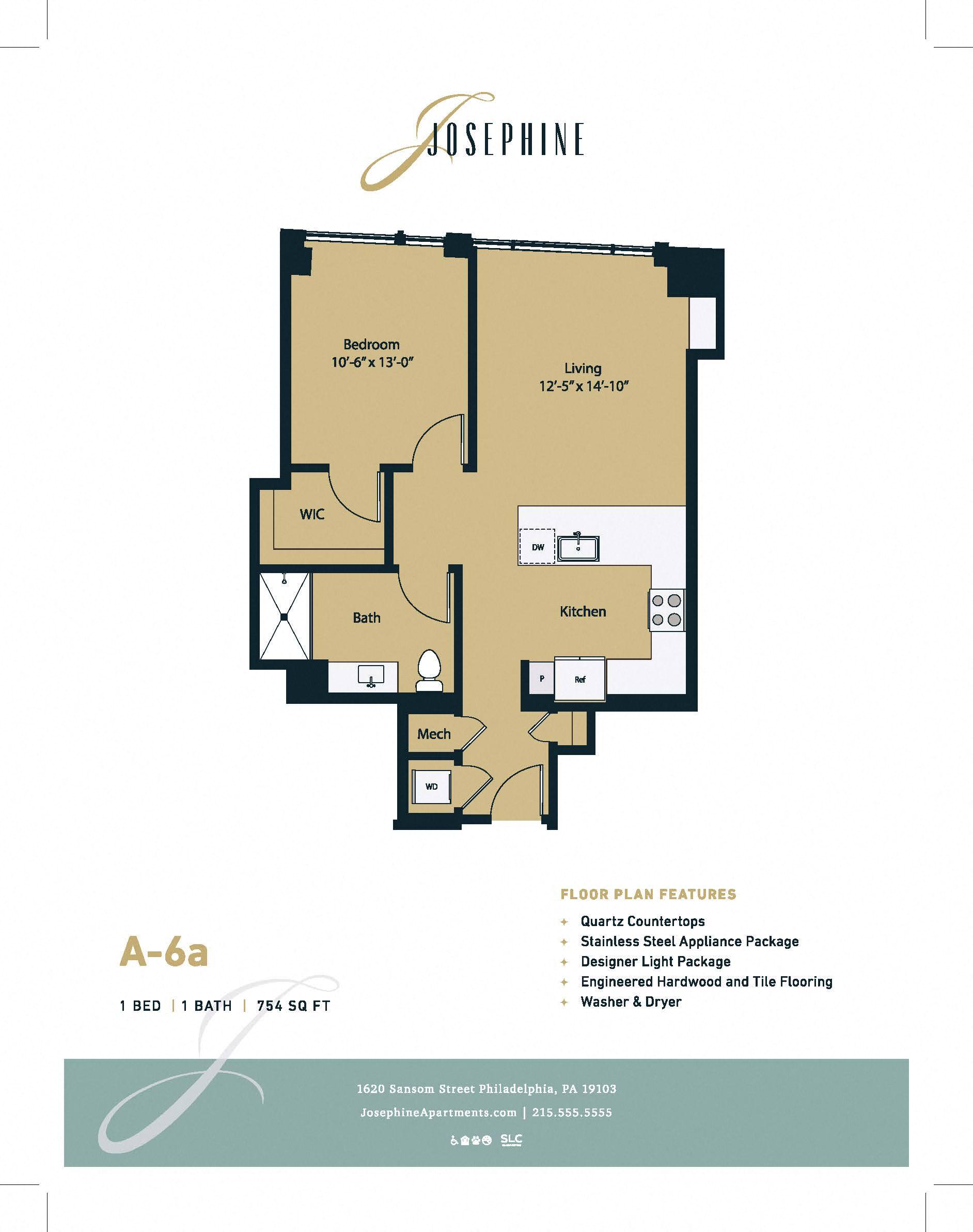 Floor plan layout diagram for A6a