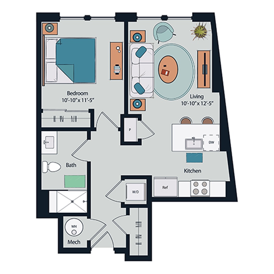 Floor plan layout diagram for S3