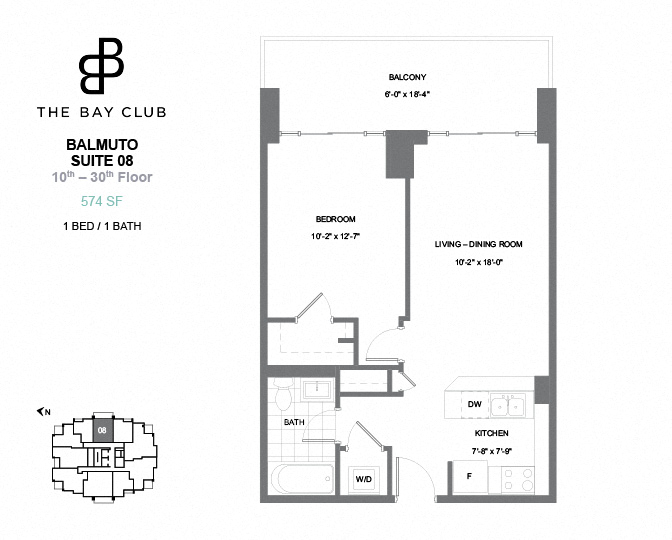 Balmuto 1bedroom floorplan