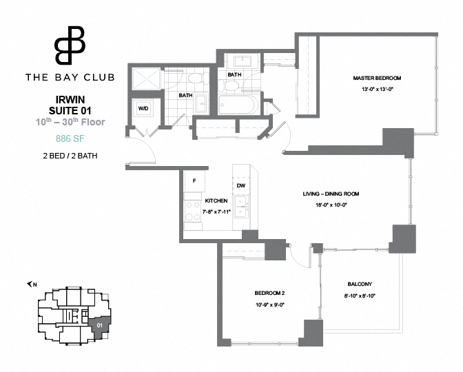 Wellesley 2bedroom floorplan