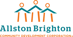 Logo with graphic of houses and people