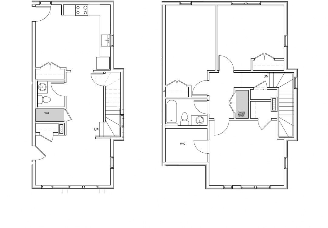 Three Bedroom Townhouse Two floor unit, 3 beds and full bath upstairs
