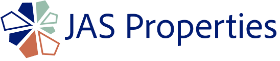 The image features the text "JAS Properties" with a graphic element to the left of the text.