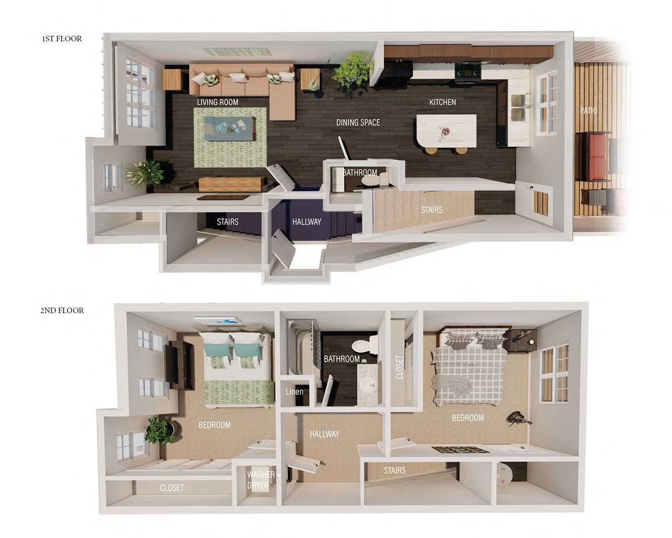 2 BR Townhome | Milltown | River Falls 2Bedroom|1.5Bath | Milltown Residences| Three Sixty