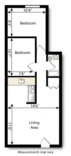 2 Bed 1 Bath – Basement Unit