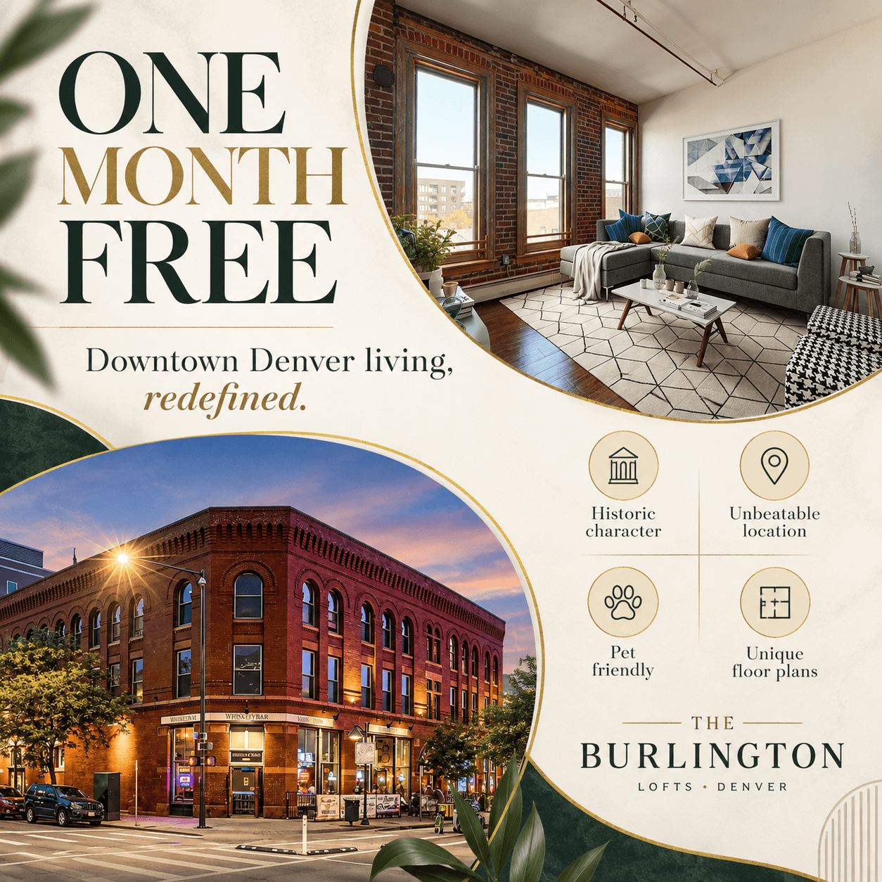 The Burlington - One Month Free