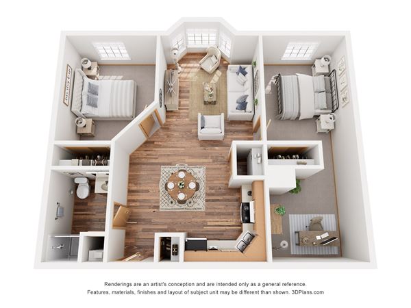 2 Bedroom 1 Bath Plus Den